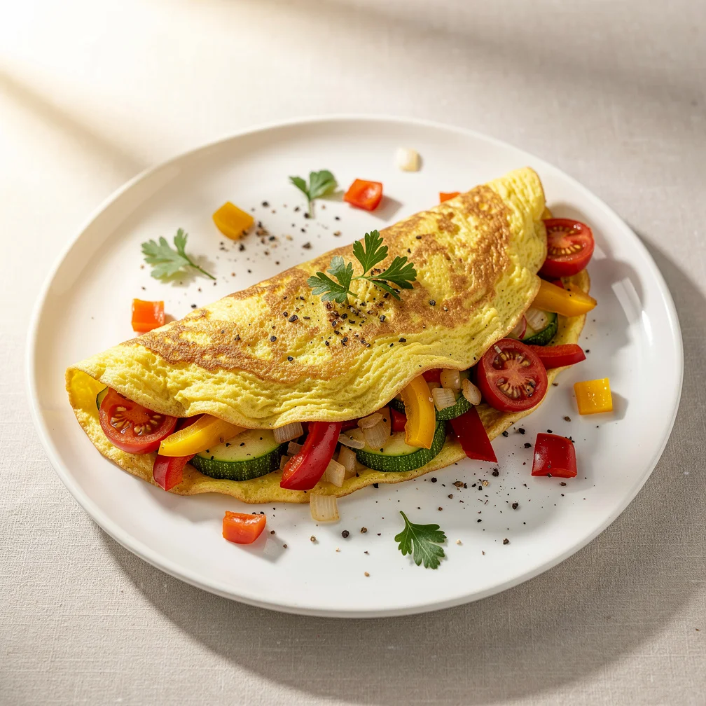 Omelete Rápido com Legumes
