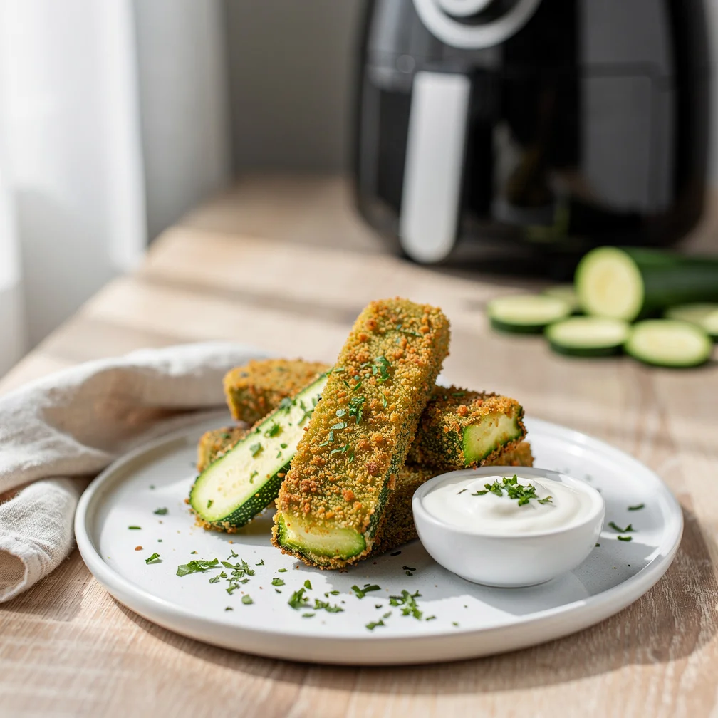 Palitinhos de Abobrinha Crocantes na Air Fryer