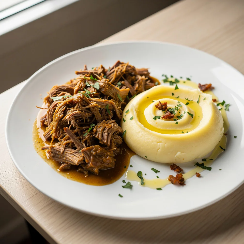 Carne de Sol na Nata com Purê de Macaxeira