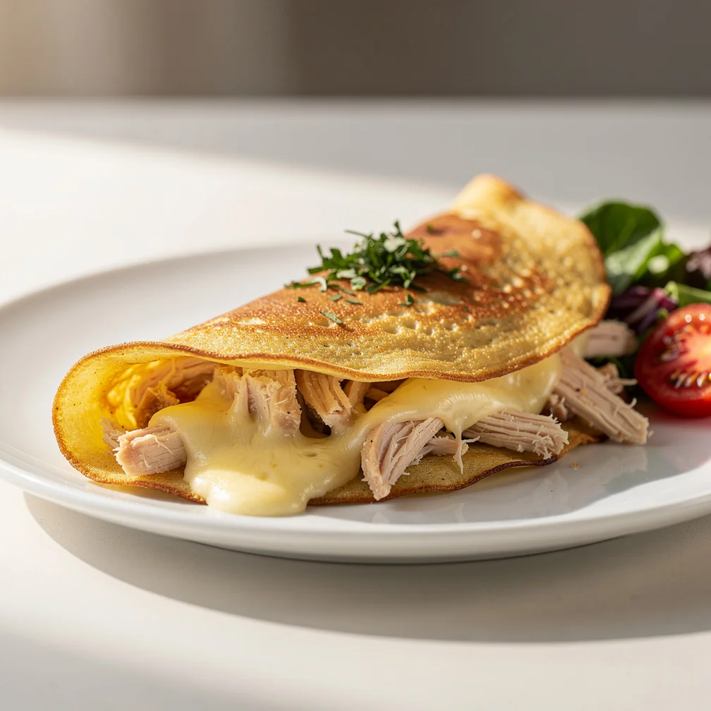 Crepioca Recheada com Frango e Queijo