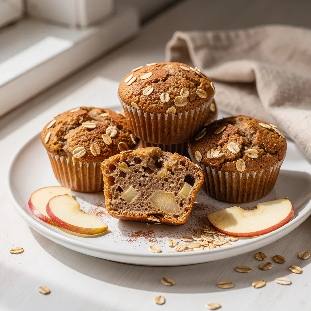 Muffins de Aveia e Maçã com Canela