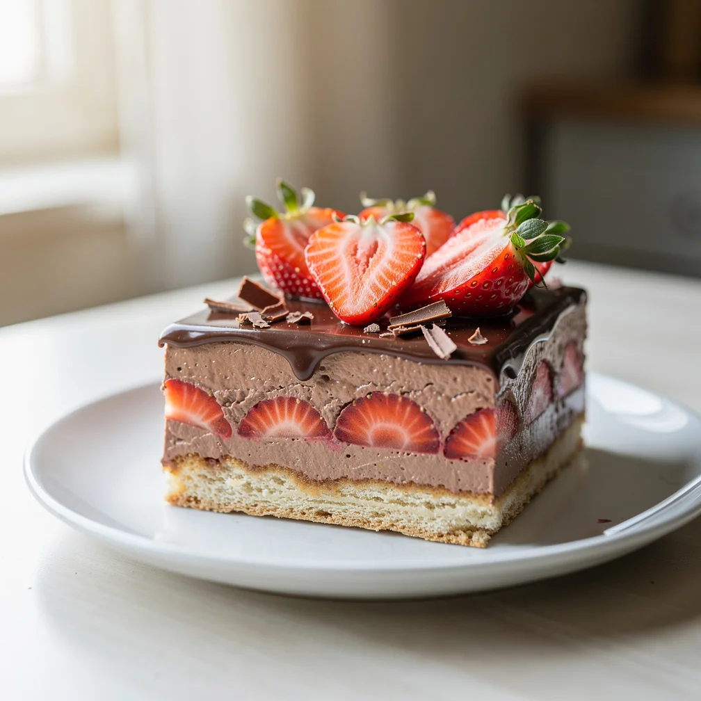 Pavê de Chocolate com Morango