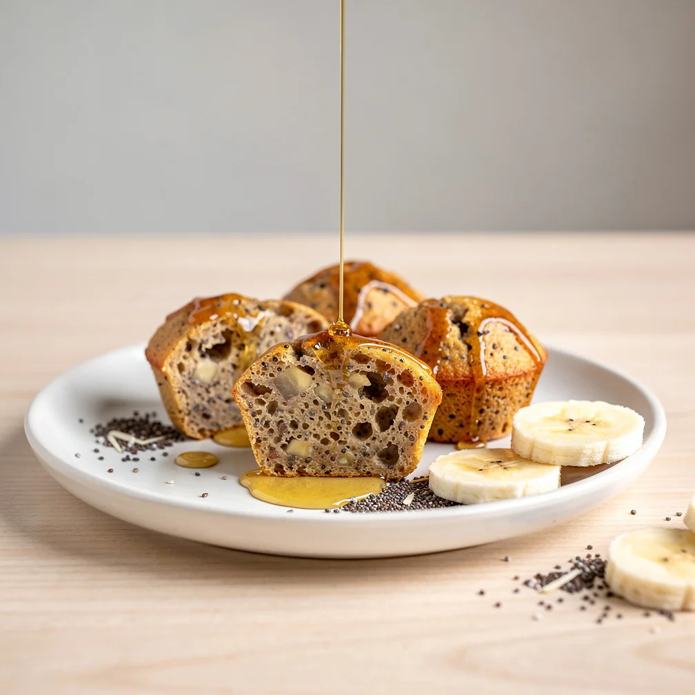 Bolinhos de Chia e Banana com Mel