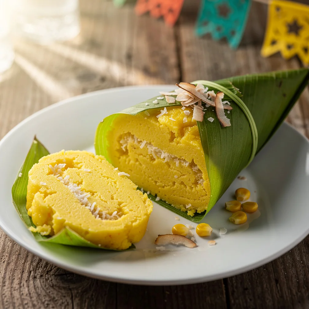 Pamonha Doce Cremosa com Coco