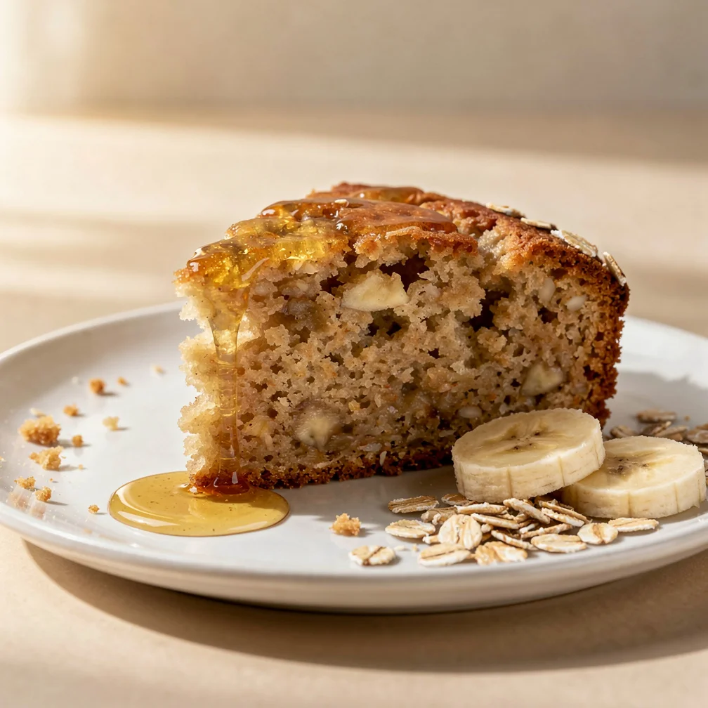 Bolo de Banana com Aveia e Mel