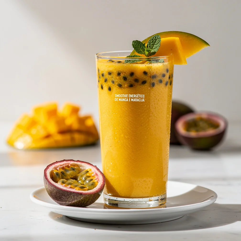 Smoothie Energético de Manga e Maracujá