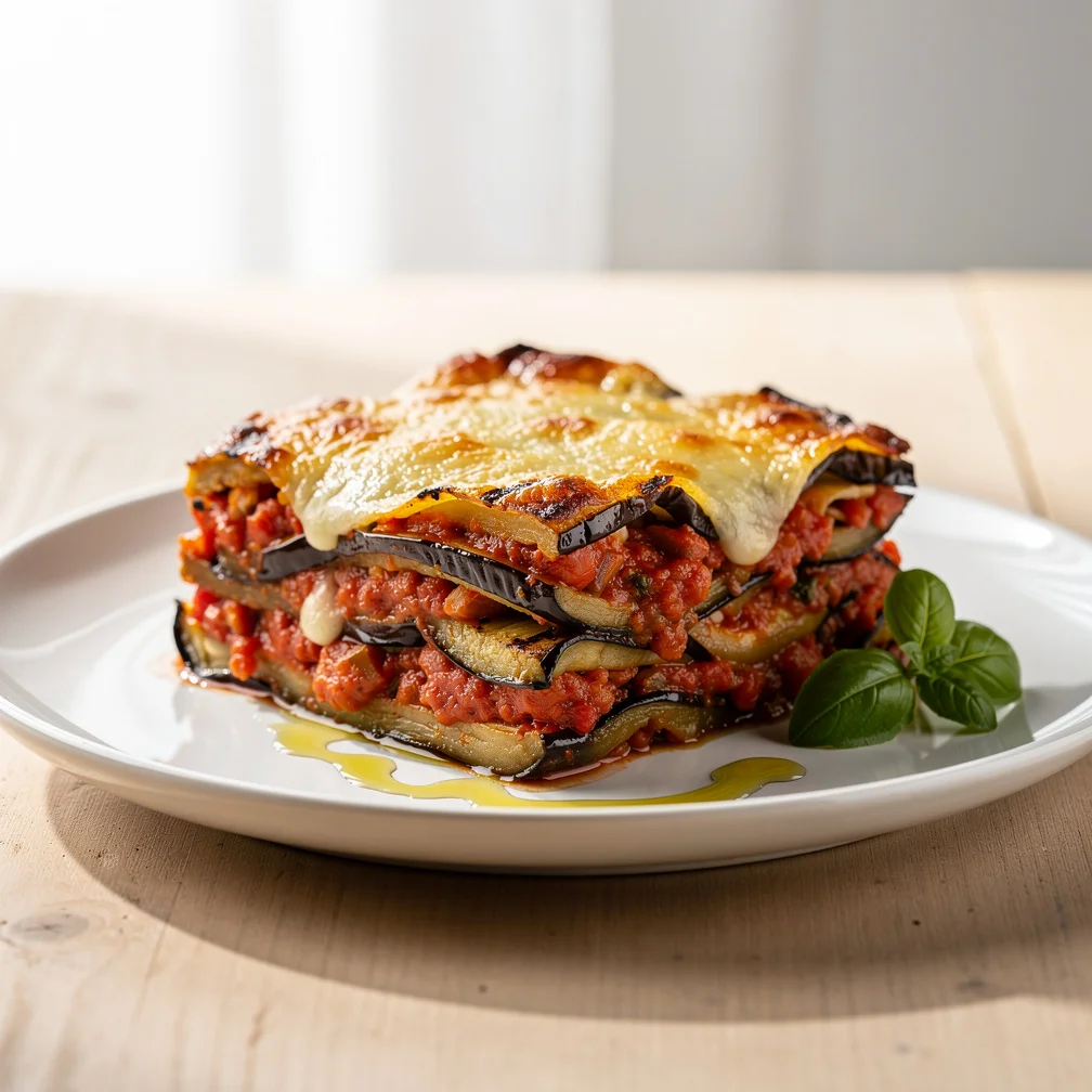 Lasanha de Berinjela com Molho de Tomate Caseiro