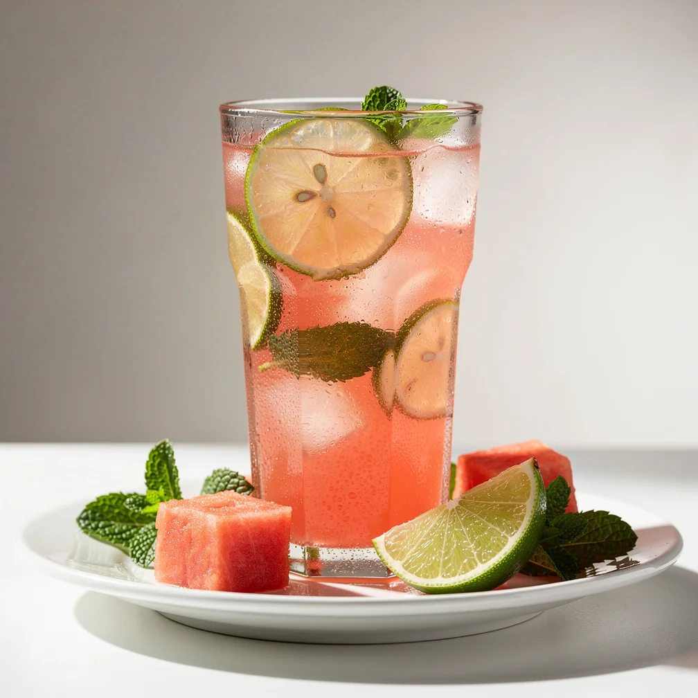 Suco Refrescante de Melancia com Limão e Hortelã