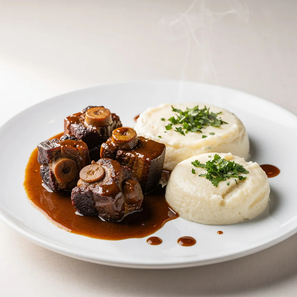 Rabada Nordestina com Pirão de Leite de Coco e Coentro