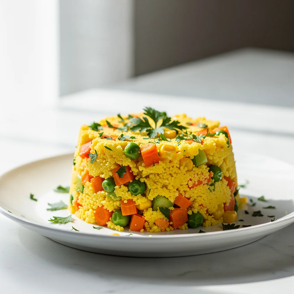 Cuscuz de Milho com Legumes Simples