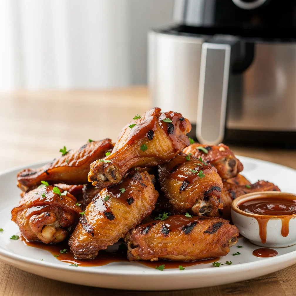 Asinhas de Frango ao Molho Barbecue na Air Fryer