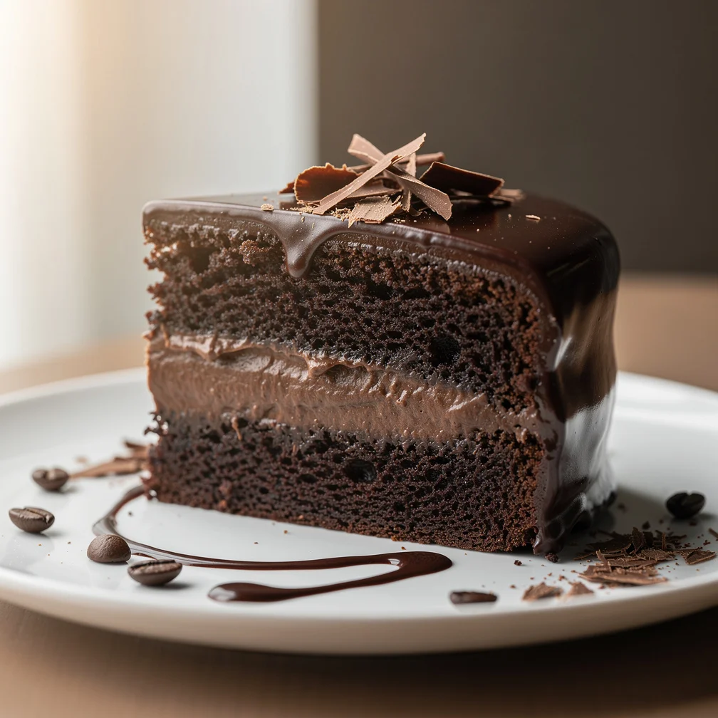 Bolo de Chocolate e Café com Recheio de Ganache