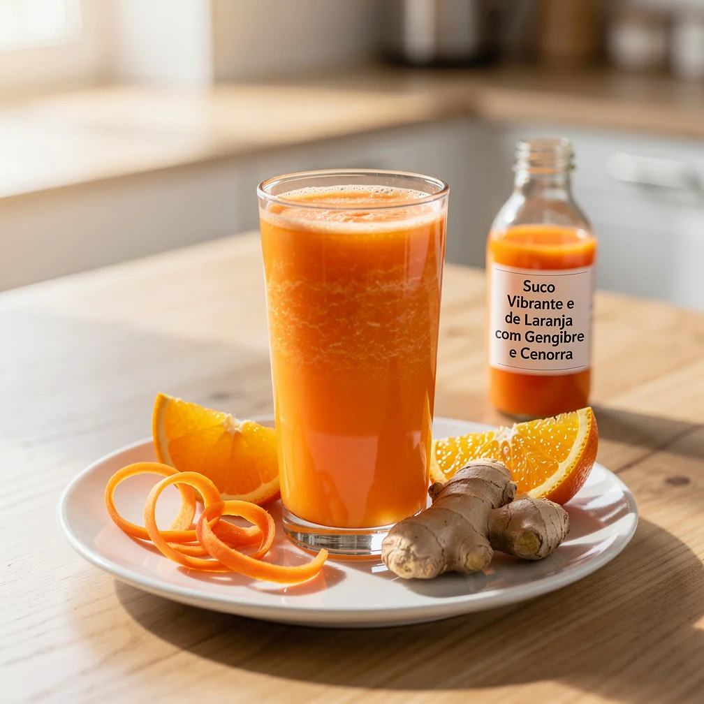 Suco Vibrante de Laranja com Gengibre e Cenoura