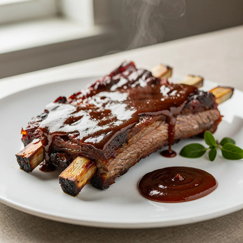 Costela Assada ao Molho Barbecue