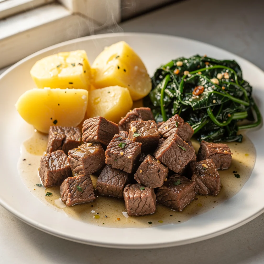 Picadinho Mineiro com Mandioca e Couve