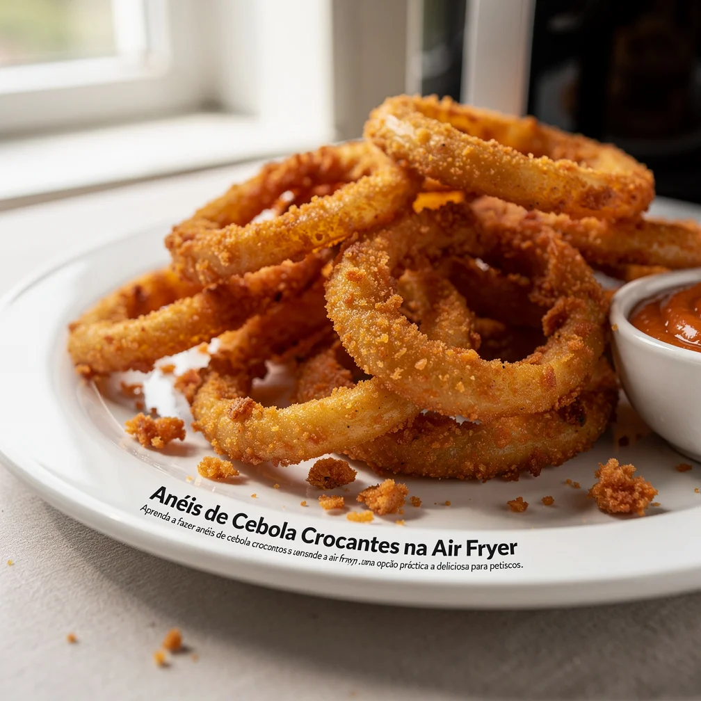 Anéis de Cebola Crocantes na Air Fryer